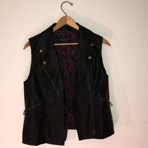 Sanctuary Black Leather Vest
